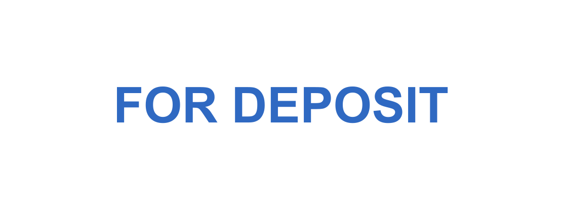A restrictive endorsement stamp